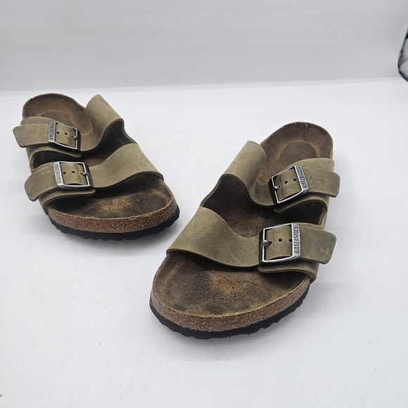 Birkenstock Arizona Two-Strap Sandals – Olive Green – Size Approx. US 10 main image 6